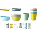 Ikea 2 x Plastic Kids Set Plates Mixed Color