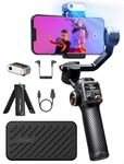 hohem iSteady M6 kit Gimbal Stabilizer for Smartphones, Upgraded 3-Axis Phone Gimbal,AI Tracker w/CCT/RGB Fill Light,Gimbal for iPhone 15,14,12 Pro Max &Android,Phone Stabilizer for Video Recording