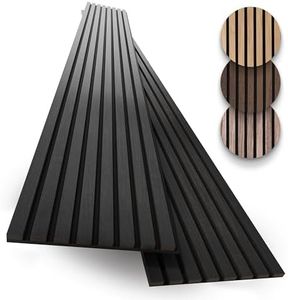 2-Pack Acoustic Wood Wall Panels - Wood Slat Wall Panels for Interior Wall Decor - Soundproof Wood Panels for Wall - Slat Wall Paneling - Wood Paneling for Walls and Ceilings