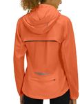 Little Donkey Andy Women's Lightweight Waterproof Cycling Jacket with Removable Sleeves & Hood for Biking Running Golf Orange XXL