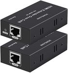 HDMI Extender 196ft HDMI Over Single Cat5E/6/7 HDMI Repeater HDMI Balun Sender Transmitter Receiver Support 1080p 3D HDMI 1.4a HDCP EDID