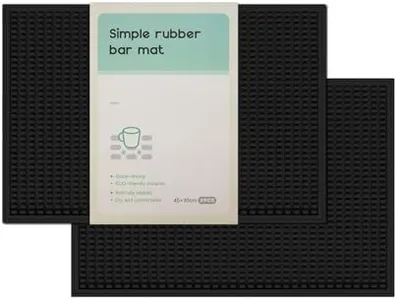 ZJWZLG 2 Pack Bar Mat, Home Bar Tool Drying Mats, Bar Accessories for The Home Bar Set 18''x12''（Black） for Bars, Outdoor Camping, Bar for Home