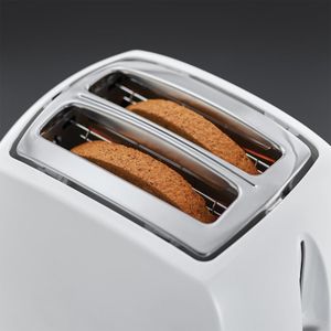 Russell Hobbs 2-Slice Toaster, White – Compact Bread Toaster