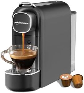 PURHUGO CHEF Mini Espresso Capsule Machine-One Cup Coffee Machine Single Serve Coffee Maker,Perfect for Small Space,20.29oz Removable Tank,Black