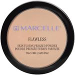 Marcelle Flawless Skin Fusion Pressed Powder, Buff Beige, Talc-Free, Natural Matte Finish, Silky Texture, Hypoallergenic, Fragrance-Free, Cruelty-Free, Paraben-Free, Non-Comedogenic, Mineral Oil-Free, 7 g