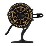 banapoy Ice Fishing Reel, Magnetic Drop System Inline Ice Fishing Reel, Metal Antifreeze Seawater Fishing Reel, for Deep Sea River Lake (Left Hand)