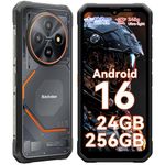 Blackview FORT 2 Rugged Smartphone Android 16, 24GB+256GB/2TB, 6.56" 90Hz, AI Rugged Phone 10.7mm Ultrta-thin 4G Mobile Phones Sim-free Unlocked IP69K/NFC/GPS/4G/Glove Mode, Black