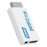 Uzifhdhi Wii to HDMI Converter, Wii to HDMI Adapter for Wii to HDMI HDTV / Monitor Supports All Wii Display Modes