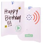 VoiceGift Recordable Gift Tag | Seashell Color | Multiple Messages up to 60-Seconds, Audio & Voice Recorder | Perfect for Personalized Gifts, Cards, and Messages | Gift Tags, Voice Recorder with Playback, Paper Tags - 3 x 4.25’’