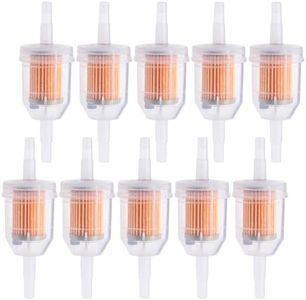 MEAJOO 10PCS 1/4" x 5/16" Gas Inline Fuel Filter, with magnet, Fit for Kawasaki Kohler Briggs Stratton John Deere