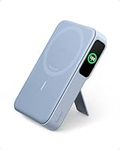 Anker MagGo Power Bank, Qi2 Certified 15W Ultra-Fast MagSafe-Compatible Portable Charger, 10,000mAh Battery Pack with Smart Display and Foldable Stand, For iPhone 16/15/14/13 Only(USB-C Cable Include)