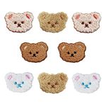 8 Pcs Embroidery Patches Bear Iron on Patches DIY Sew on Patches Animal Patch Appliques for Repair Decoration T-Shirt Jeans Shoes Hat Children Clothes