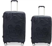 it luggage Skulls II Set of 2-Large & Medium-28 & 24 inches Expandable ABS Hardsided with TSA Lock 8 Wheel Trolley Bag