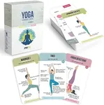 merka Yoga Cards - Yoga deck workout Cards 50 Cards Asana Yoga Poses Positions and Exercises Made by Women for Beginners Starters or Masters of Yoga | Stocking Stuffer for Yoga Lovers