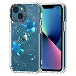 MOSNOVO Case for iPhone 13 - Clear Slim Shockproof TPU+PC, [ 6.6 ft Drop Protection/Anti Peel Off ] - Space Turtle