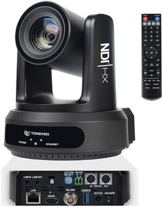 TONGVEO NDI AI Auto-Tracking IP PTZ Kamera SDI/HDMI/USB3.0/LAN PoE 30X Optischer + 8X Digitaler Zoom 1080P 60fps für Live-Streaming, Gottesdienste, Bildung, Videokonferenzen mit OBS, vMix und mehr