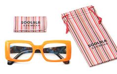 SOOLALA Ladies Square Reading Glasses Blue Light Blocking Lens Readers w Hit Candy Colors, Orange, +2.5