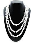 Long Pearl Necklace Stacked Necklac