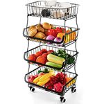 Fruit Holder For Kitchen With Wheels