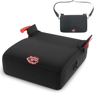BubbleBum Teleport Backless Booster Car Seat, Kids Booster Seat for Car 40-100 lbs, Telescopic Portable Carseat, Ideal for Everyday Use and Foldable for Travel, 4 Year Old + Child/Toddler - Black