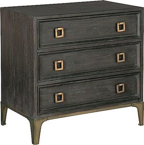 Hekman Furniture Edgewater Three Drawer Nightstand – Modern Wood Nightstand USB Ports & Built-in Charging Station, Bedside Table Soft-Close Drawers, & Ample Storage for Contemporary Bedroom Accent