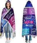 Kitcmat Gifts for Mom Wearable Blanket Hoodie Purple Plaid Best Mom Ever Gifts Presents for Mom Blanket Birthday for Mom from Daughter Son