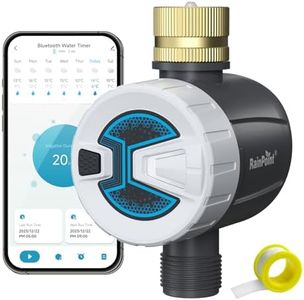 RAINPOINT Bluetooth Hose Timer with Brass Inlet,Smart Water Timer for Garden Hose,Sprinkler Timer with Rain Delay/Manual/Auto Watering, App Control