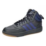 adidas Men's Hoops 3.0 Mid Lifestyle Basketball Classic Fur Lining Winterized Shoes, Carbon/Dark Blue/GUM4, 11 UK