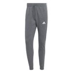 adidas Men's Essentials Fleece 3-Stripes Tapered Cuff Pants, Dark Grey Heather, M