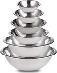 Culinary Depot CUL-101 Stainless Steel Mixing Bowls Set of 6 for Cooking, Baking, Meal Prep, Serving, Nestin, Nesting, Salads, 3/4-1.5-3-4-5-8 Quarts, Steal