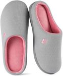 RockDove Women's Original Two-Tone Memory Foam Slipper, Size 7-8 US Women,Light Grey/Pink