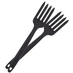 Meat Fork 2pcs Silicone Cooking Fork Potato Mashers Silicone Cooking Utensils Nonstick Cookware Non Stick Fork Silicone Flexible Forks Convenient Cooking Fork Fork Black