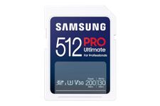 SAMSUNG PRO Ultimate Full Size 512GB SDXC Memory Card, Up to 200 MB/s, 4K UHD, UHS-I, C10, U3, V30, A2, for DSLR, Mirrorless Cameras, PCs, MB-SY512S/AM