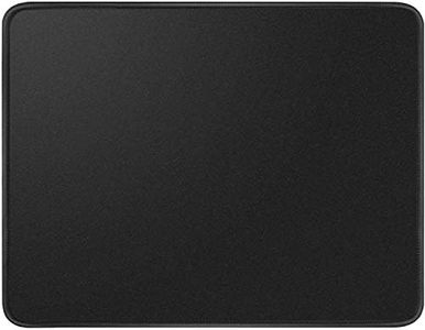 Mouse Pad, Amazer-T Gaming Mouse Mat Medium-Size (300 by 250mm) with Smooth Surface, Non-Slip Rubber Base, and Anti-Fraying Stitched Edges, Black