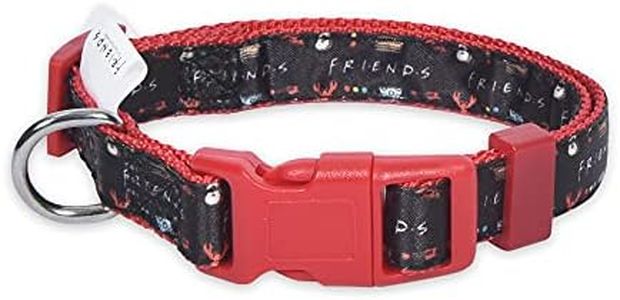 Friends the TV Show Iconic Graphics Dog Collar for Medium Dogs, Medium (M) | Black Medium Dog Collar, Cute Dog Collar with D-Ring | Dog Apparel & Accessories Friends Merch for Dogs from Friends