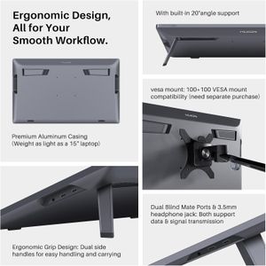HUION Kamvas Pro 19 4K Graphics Tablet – Ultra HD Drawing Display