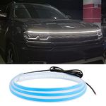 LED Hood Light Strip for Car, 59/71 Inch Exterior Car Hood Light Flexible 12V White Car LED Strip Lights Waterproof Daytime Running Light for Cars, Trucks(White)