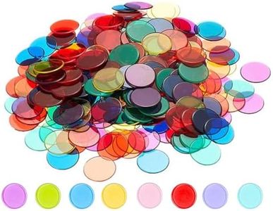 200 Piezas Fichas Bingo, 19 mm Fichas Bingo Transparentes de Plástico, Fichas de Feria, para Tarjetas de Juego de Bingo (Color Surtido)