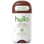 Hello Sweet Coconut Natural Deodorant with Shea Butter, Aluminum Free, Parabens Free, 73g