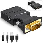 VGA to HDMI Adapter/Converter with Audio,(PC VGA Source Out to TV/Monitor with HDMI Connector),FOINNEX Active Male VGA in Female HDMI 1080p Video Adaptateur/Convertisseur for Computer,Projector