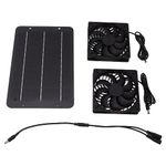 Zerodis 10W Solar Panel Kit with Dual Fan for Greenhouse, Chicken House, Doghouse, Pet Houses and Shed