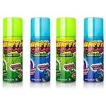Raindrops – Graffiti Splash – Delicious Apple and Blueberry Sour Candy Spray – Fun Edible and Unique Candy Gifts For Kids Birthday Party - Mens Stocking Stuffer Ideas - 2.37 Fl Oz (Pack of 4)