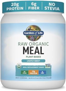Garden of Life Meal Replacement Shakes, Vegan Protein Powder, Raw Organic Meal, Lightly Sweet Powder with Plant Based Pea Protein, Sprouts, Greens, Probiotics, Dairy Free 14 Servings