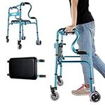 Rolling Rollator Walker for Seniors Heavy Duty, Lightweight Folding Adults Drive Walkers, Tall Person Mobility Aid with Wheels Brakes & Seat