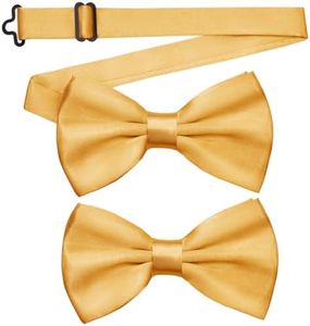 YZALBPV 2PCS Beautiful Bow Ties for Men Adjustable Solid For Wedding Party