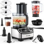 FIMEI Multifunctional Food Processor, 1300W, 3 Speeds and Pulse Function, 3.5L Chopper, 1.5L Blender, Grinder, Citrus Juicer, Dough Hook, Whisk, Shredder, Reversible Slicer, Triple Lock Protection