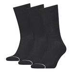 Calvin Klein - Mens Crew Socks - Trainer Socks Men - Gym Socks - Mens Socks - Mens Trainer Socks - MultiPack - Black