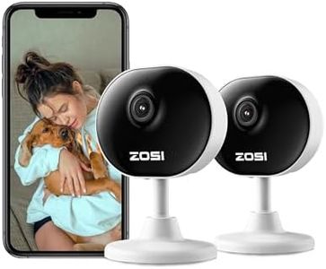 ZOSI 1080p Cámara Vigilancia WiFi Interior IP Seguridad Domicilio sin Cable para Bebé/Mascota, Detección de Movimiento, Visión Nocturna, Audio Bidireccional, 2pcs C688