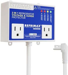 Refrimax Voltage & Surge Protector for Refrigerators 27 cu. ft. or More, Two Outlets, Protects Against High and Low Voltage, Brownouts, Spikes, Power Failures and Voltage Fluctuations