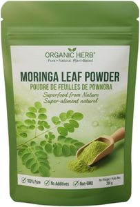 Organic Herb Moringa Leaf Powder – 100% Pure Natural Plant-Based Green Superfood, Vegan, Non-GMO, No Additives – Smoothie, Juice & Cooking Supplement (4OZ)